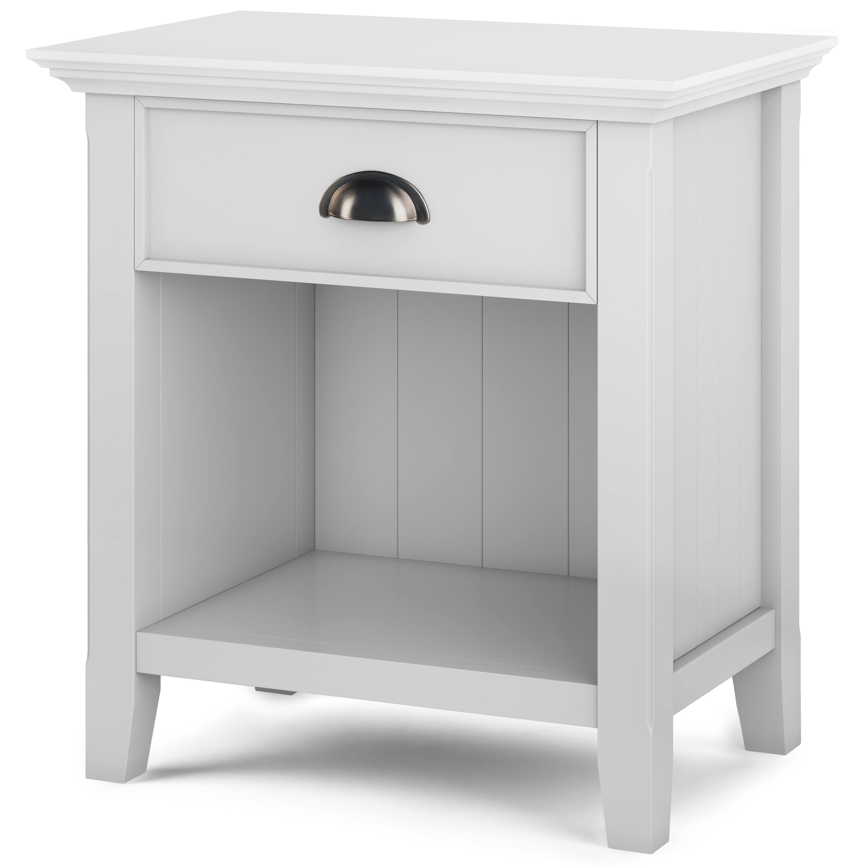 Angle. Simpli Home - Acadian Bedside Table - White.