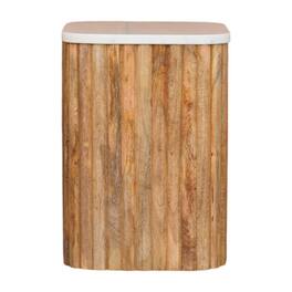 Artisan Furniture - Solid WoodOakish Marble Side Table - Brown