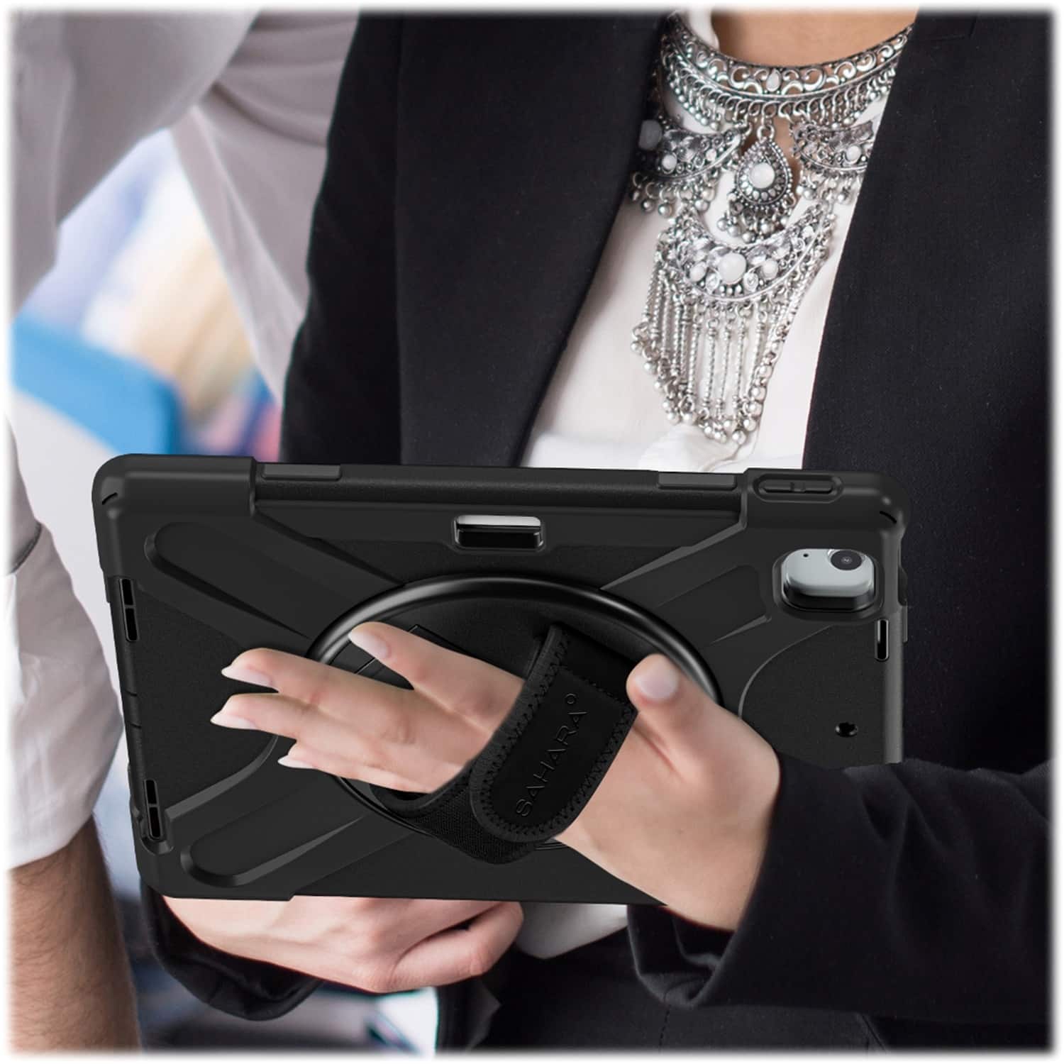 Alt View 17. SaharaCase - Raider-X Series Heavy-Duty Case for Apple iPad Air 13" M3/M2 - Scorpion Black.