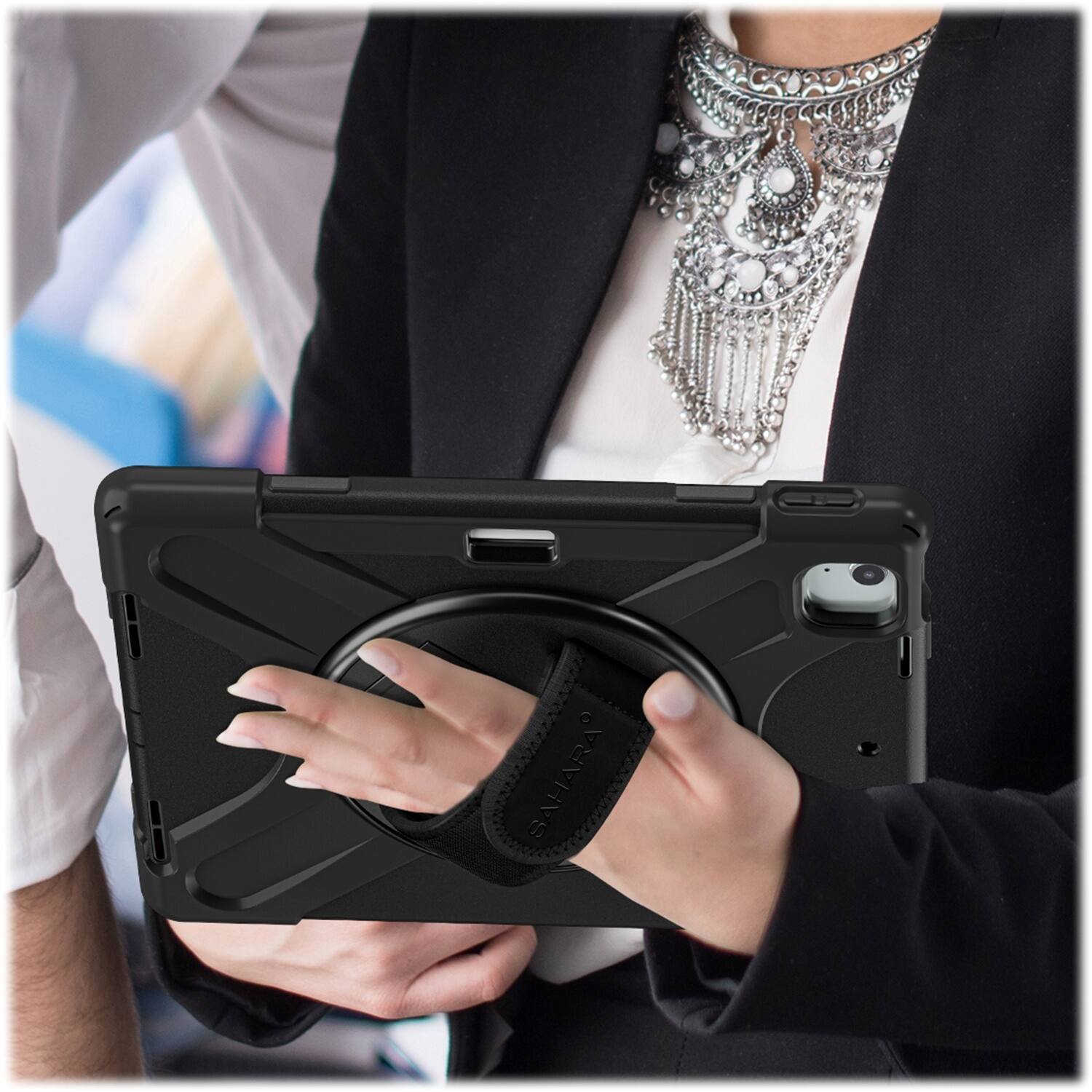 Alt View 17. SaharaCase - Raider-X Series Heavy-Duty Case for Apple iPad Air 13" M3/M2 - Scorpion Black.