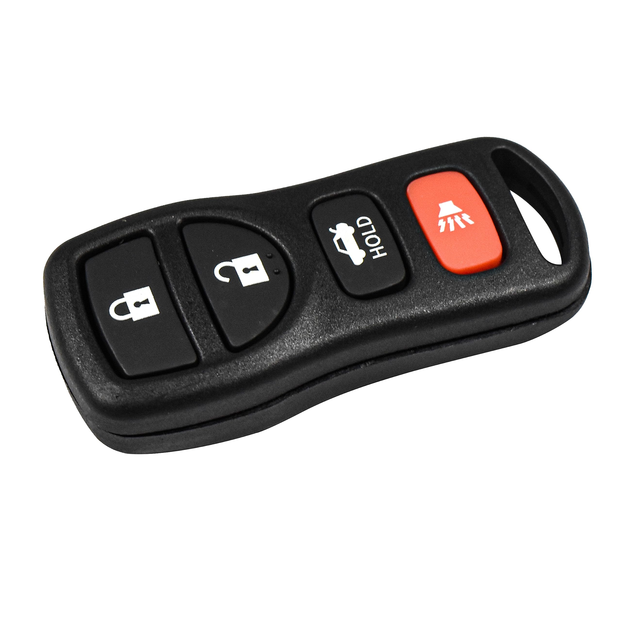 Alt View 4. HQRP - Remote Key Fob Shell Case 4-Button Compatible with Nissan Altima Maxima 350Z Armada Sentra - Black.