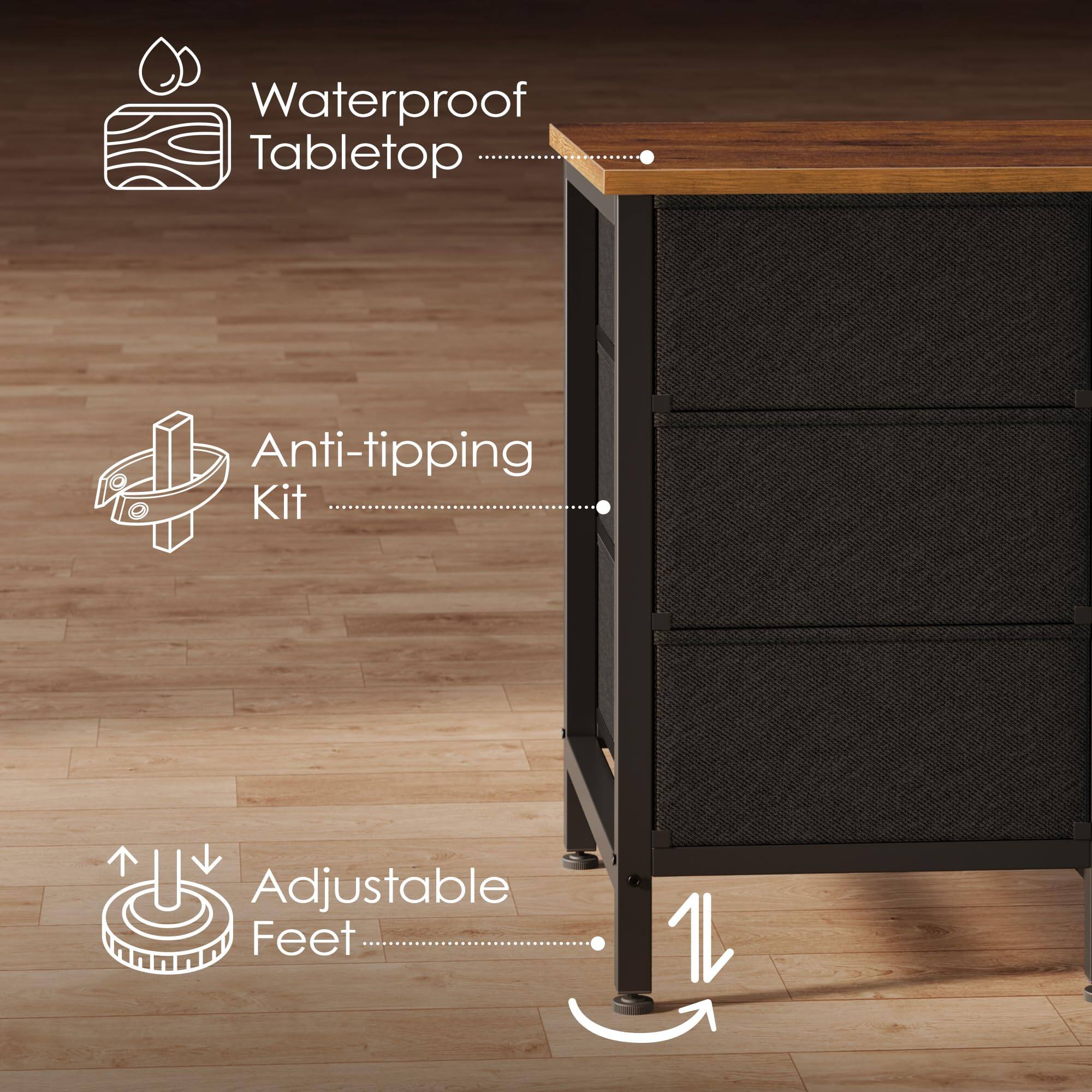Waterproof Tabletop  
Anti-tipping Kit  
Adjustable Feet