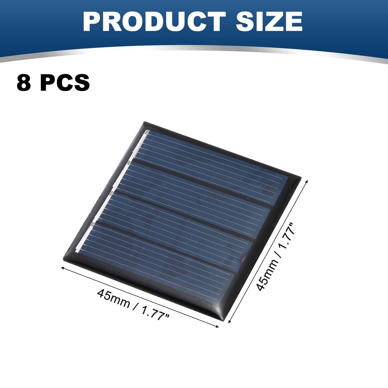 PRODUCT SIZE  
8 PCS  
45mm / 1.77"
