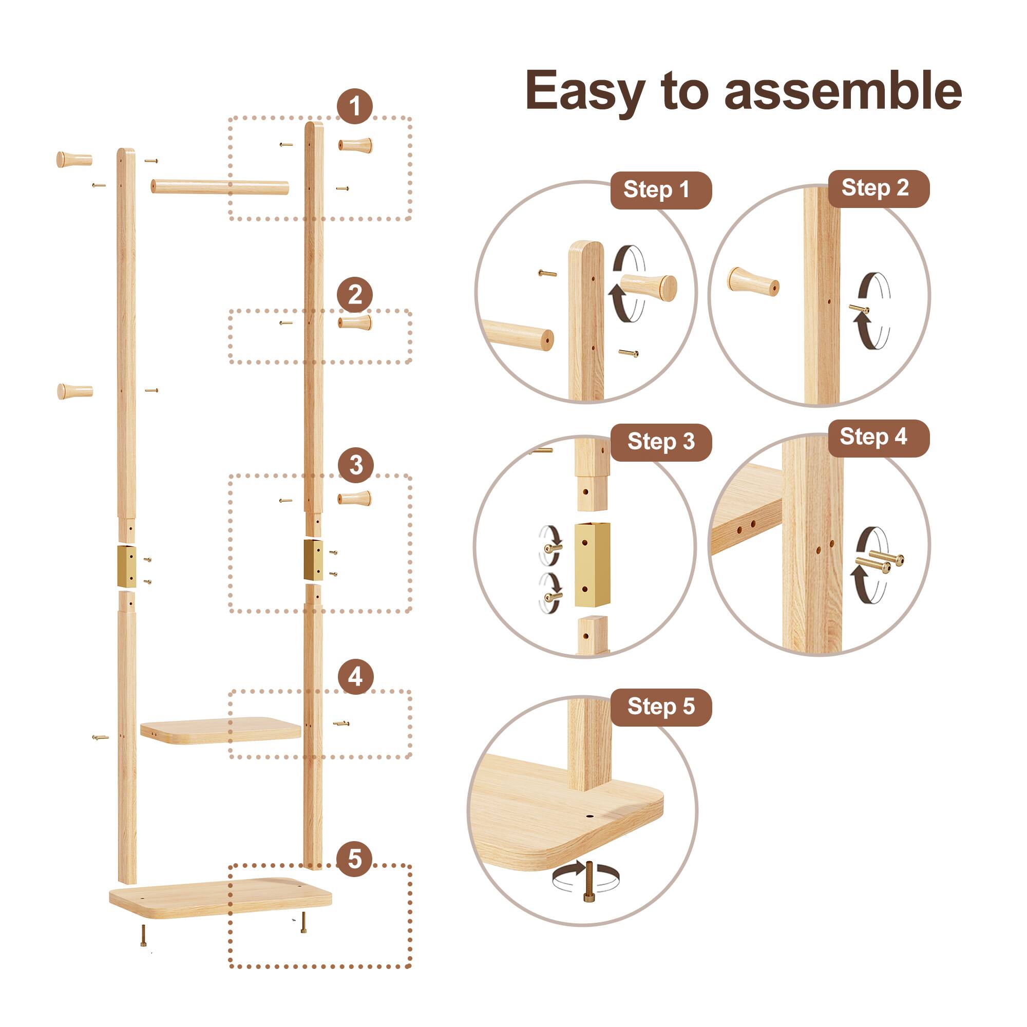 Easy to assemble

Step 1
Step 2
Step 3
Step 4
Step 5