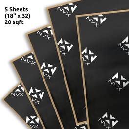 NVX - SDRF20 Five Sheets of 18" x 32" (20 sq. ft.) 3 Layer Sound Damping Material (Sound Deadening) Closed Cell Black Foam
