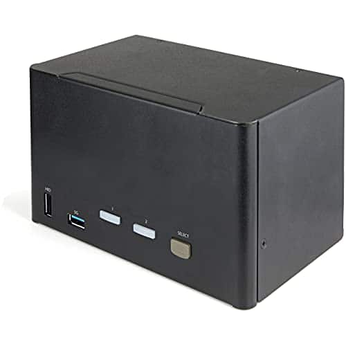 Startech - 2 Port Quad Monitor DisplayPort KVM Switch 4K 60Hz UHD HDR - Black price history on PriceWatchPro