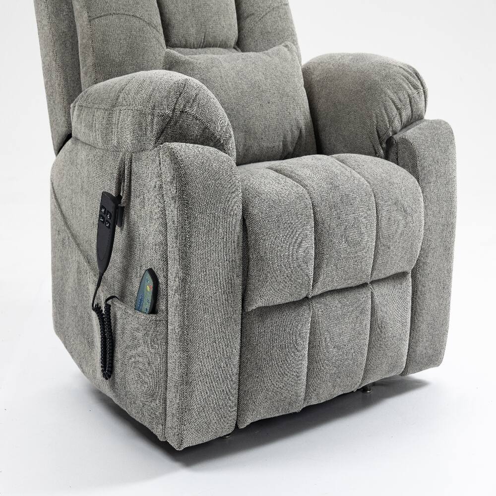 Left. Ropilly - Ropilly 180 degree lay flat lift chair, electric lift chair for elderly with dual motors - White.