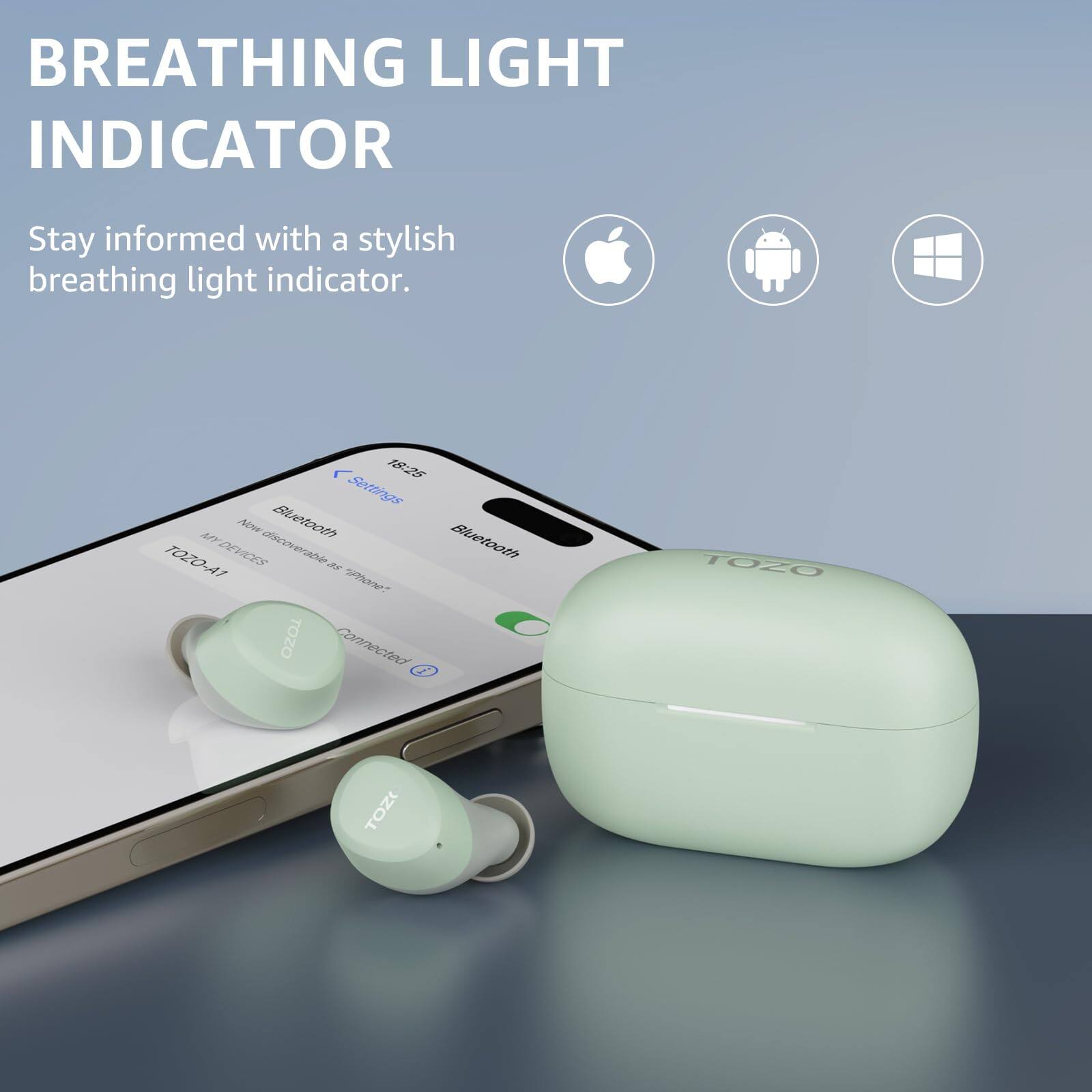 BREATHING LIGHT INDICATOR
Stay informed with a stylish breathing light indicator.

Settings
Bluetooth
TOZ0-A1
Connected
TOZO
TOZ