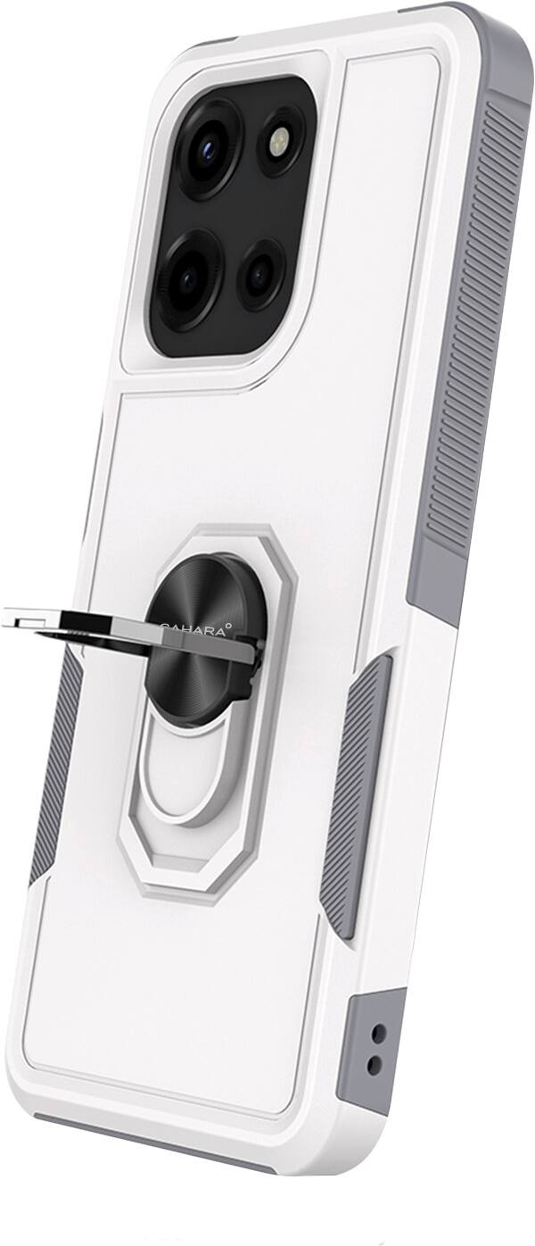 Left. SaharaCase - Raider Series Heavy Duty Case - Motorola Moto G 5G 2025/2026 & G PLAY 2026 - Fossil White.