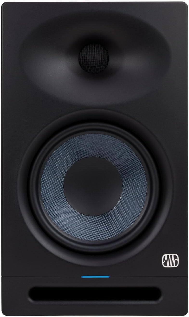 Angle. PreSonus - Eris Studio 8 8" Powered Studio Monitor with Woven Composite LF Driver - Black.
