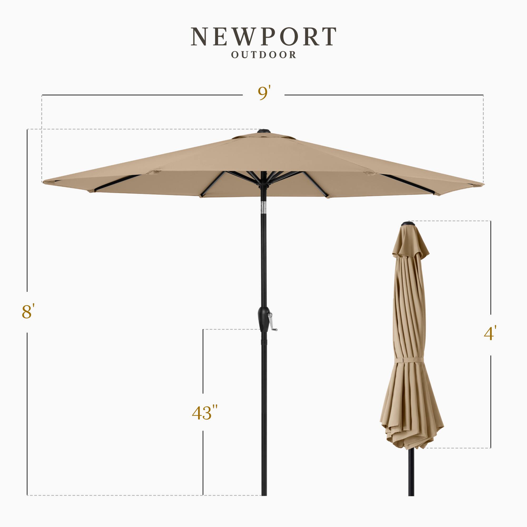 NEWPORT OUTDOOR  
9' 8' 4' 43"