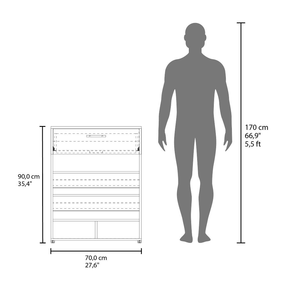 of
A
170 cm 66,9" 5,5ft
90,0 cm 35,4"
70,0 cm 27,6"