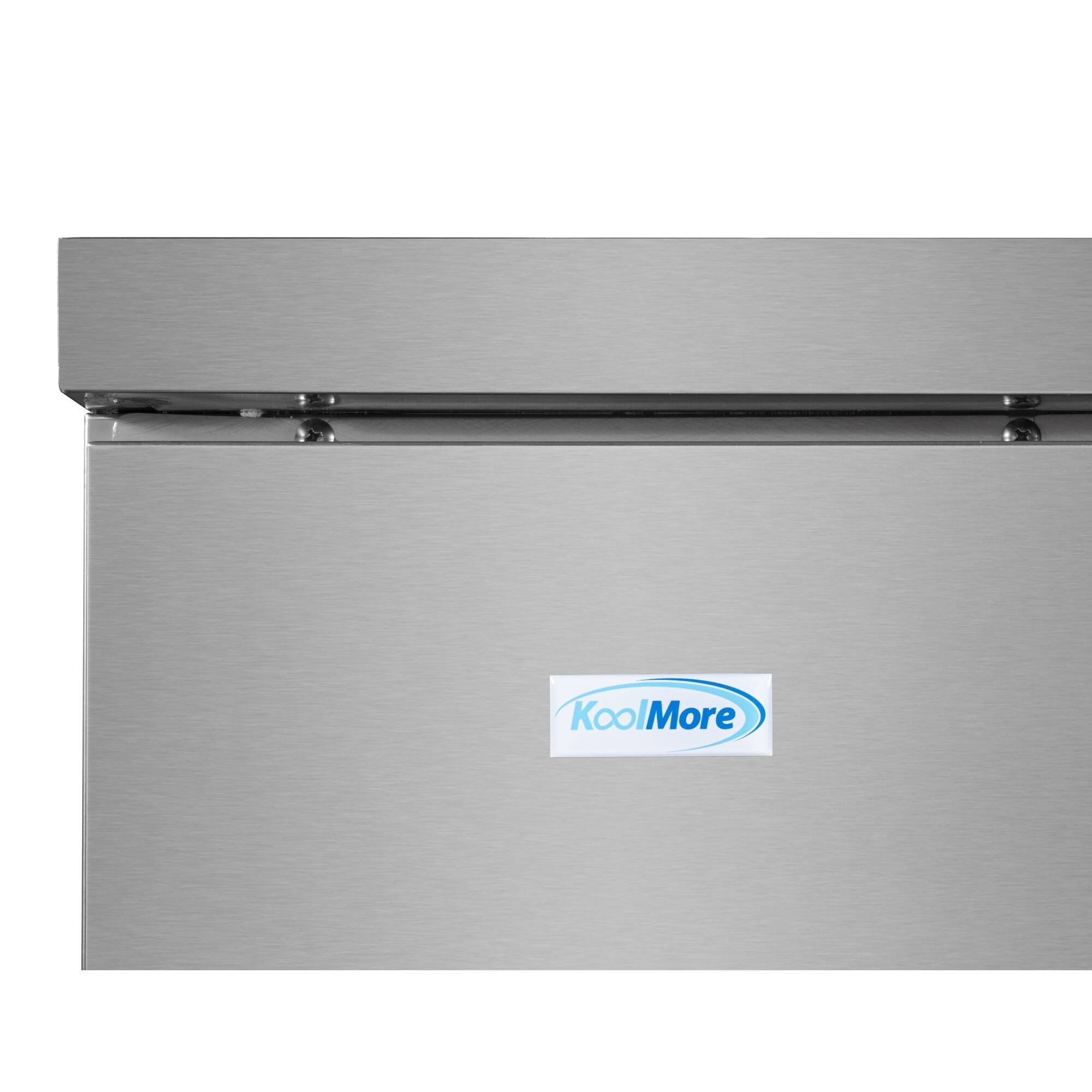 Alt View 8. Koolmore - 72 in. Commercial Three Glass Door Back Bar Cooler Refrigerator with LED Lighting, 18 Cu. Ft Capacity in Stainless-Steel - Stainless-Steel.