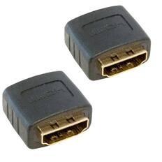 Front. Sanoxy - Sanoxy Adapter Compatible for HDMI Female to Female Coupler (2-Pack) - Black.
