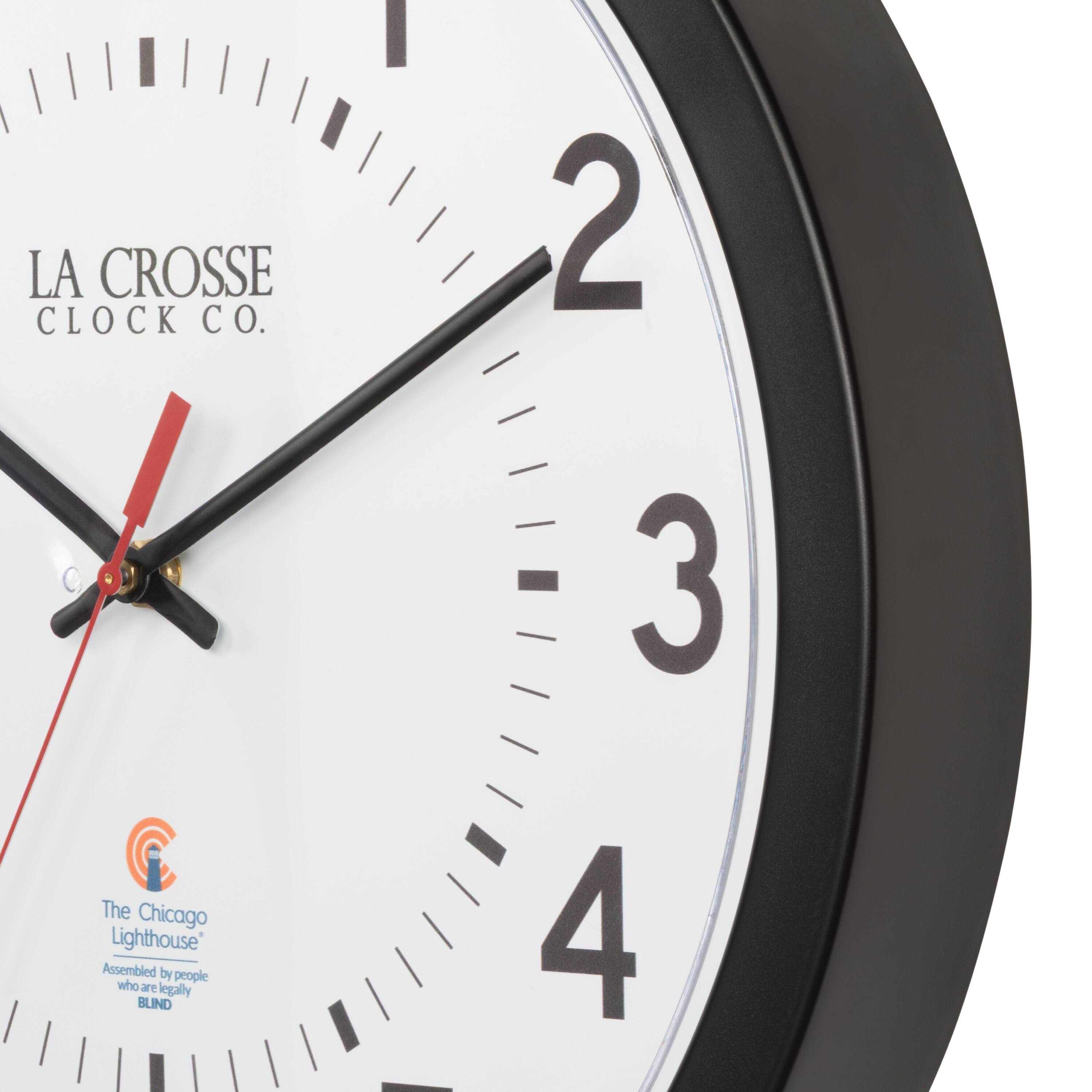 LA CROSSE CLOCK CO.  
The Chicago Lighthouse*  
Assembled by people who are legally BLIND