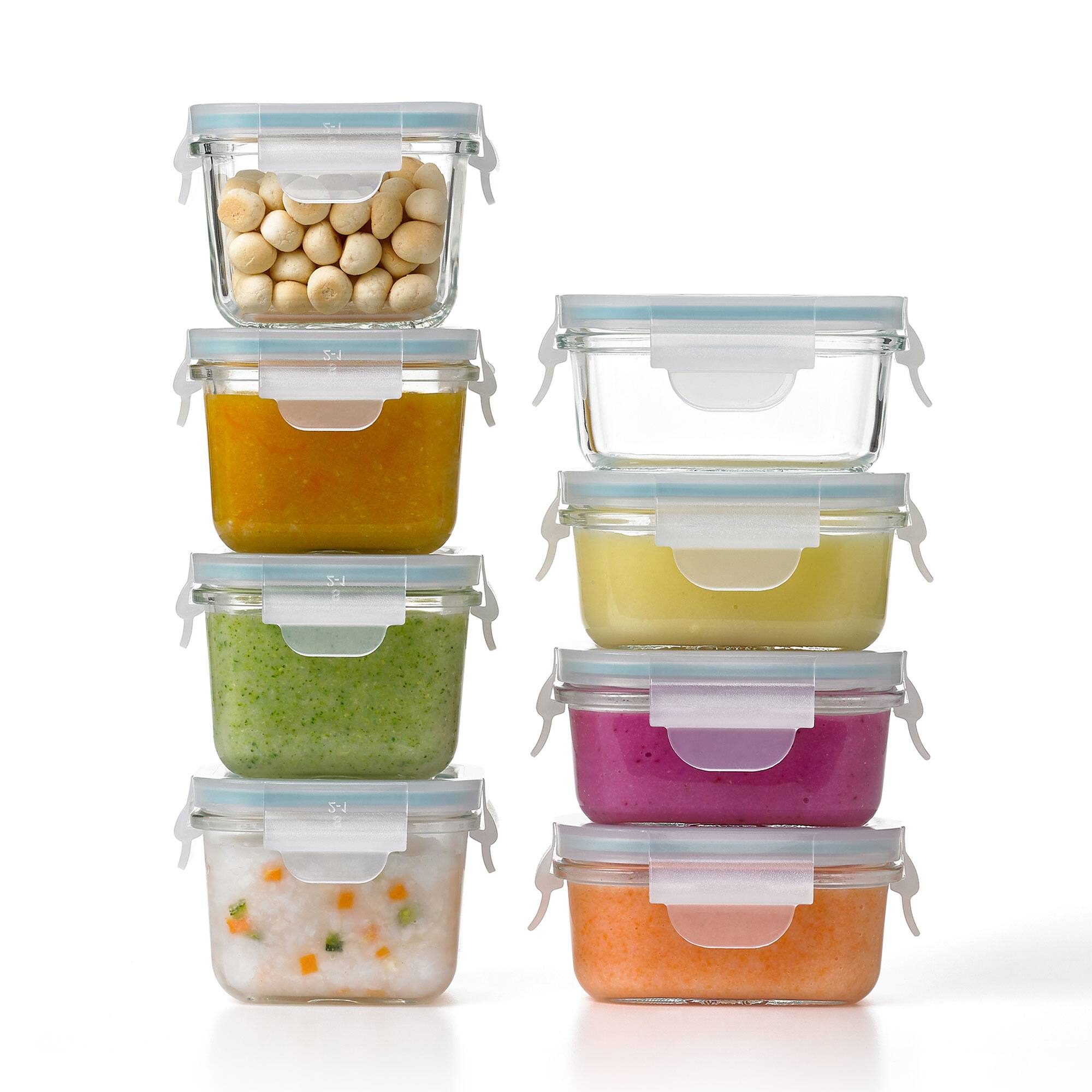 Alt View 10. Glasslock - Glasslock Mini 5 and 7 Ounce Tempered Glass Food Storage Container Set, 8 Pieces - Clear.