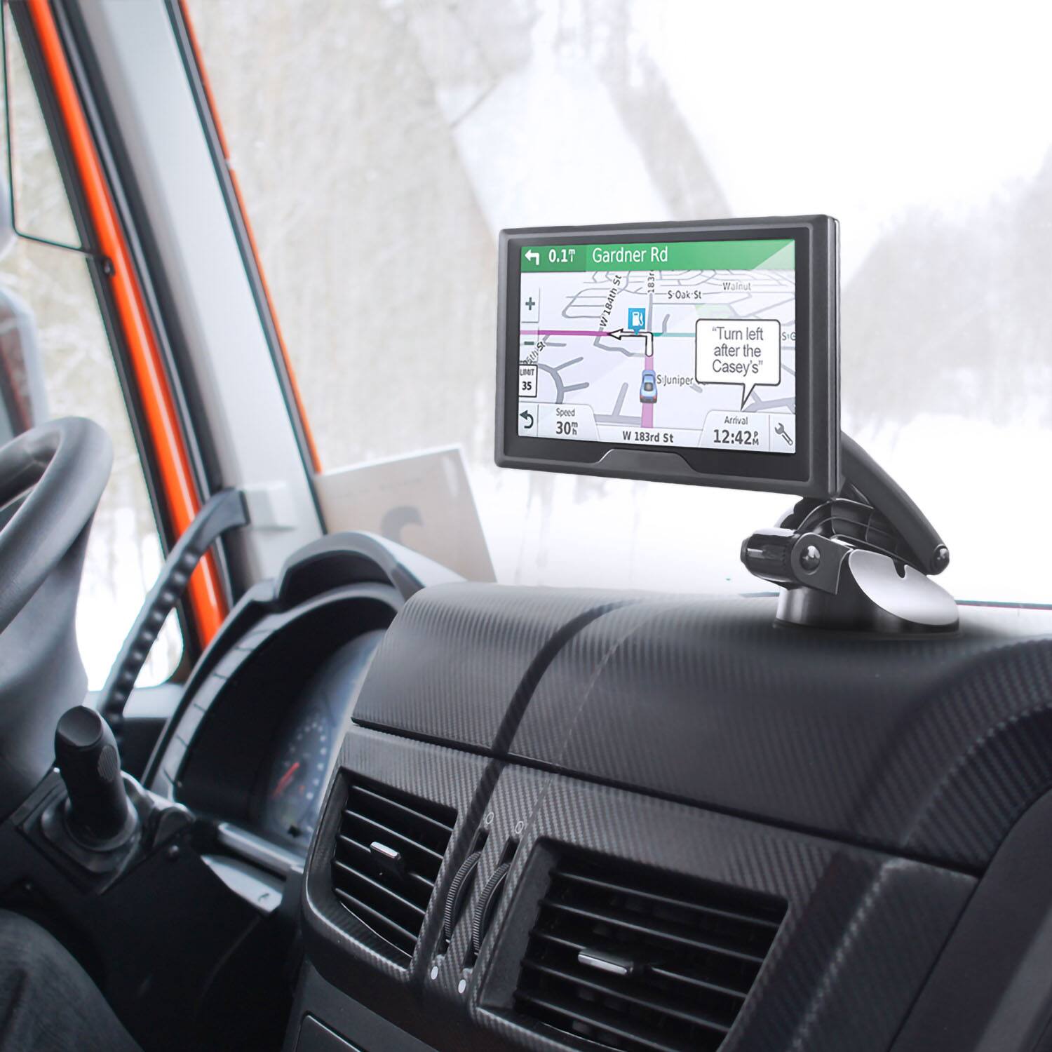 Alt View 11. Bracketron - HD GPS Dock Portable Dash and Window Mount for Most GPS Devices - Black.