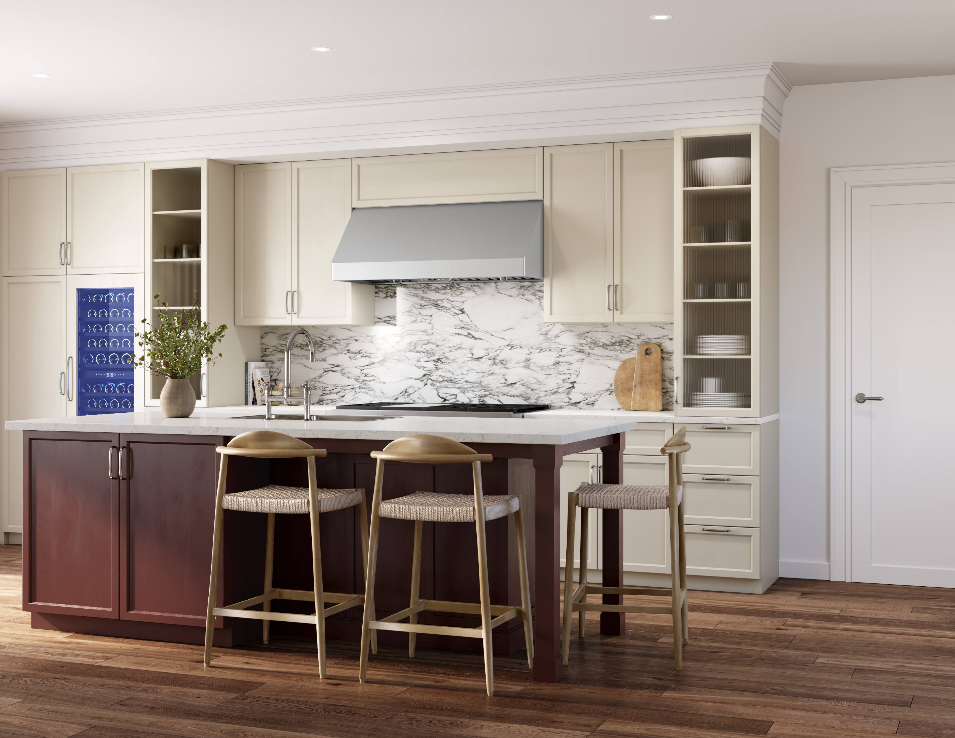 Alt View 13. Zephyr - Tempest II 48 in. 650 CFM Wall Mount Range Hood with LED Light - Stainless Steel.