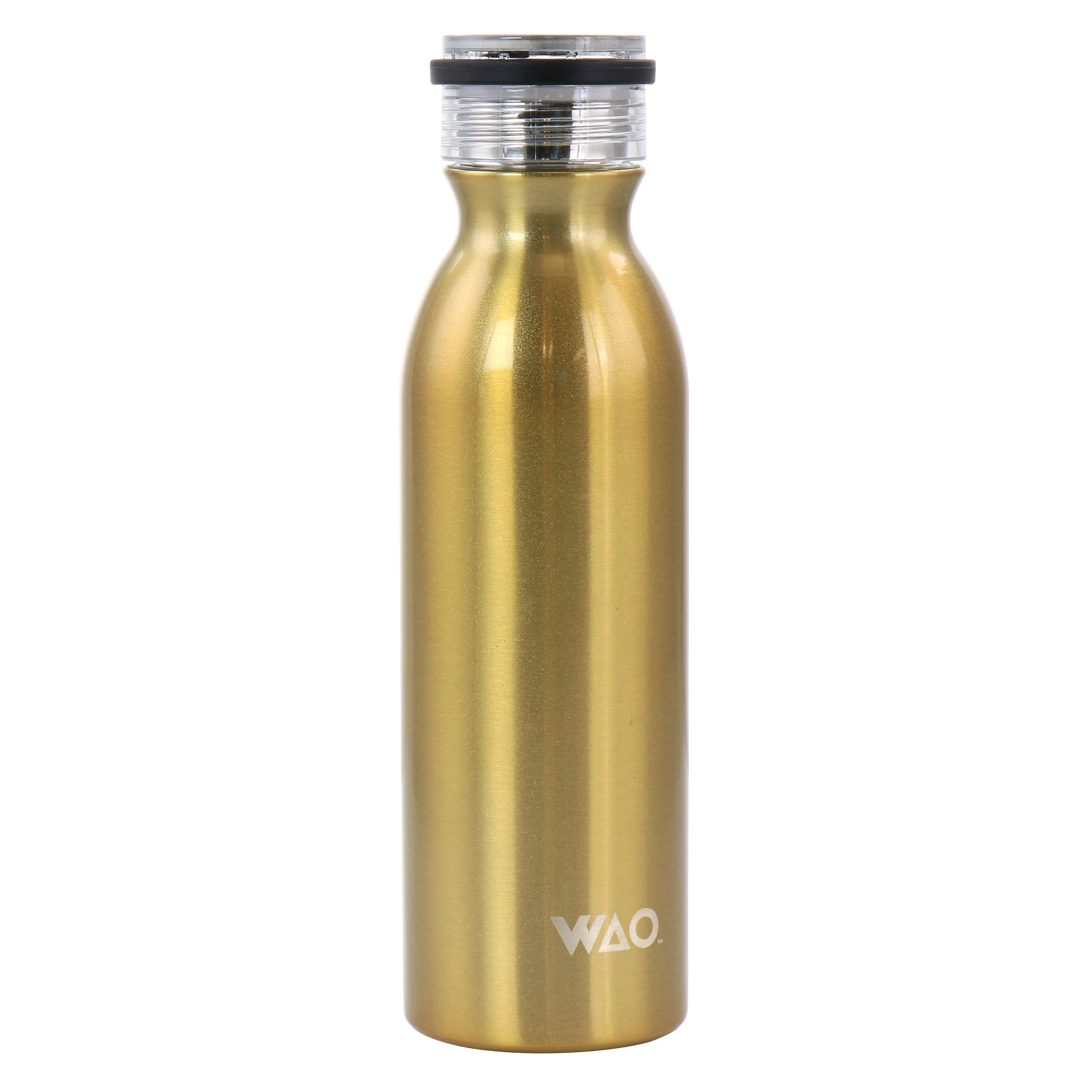 Gibson - WAO 20 Ounce Stainless Steel Insulated Thermal Bottle with Lid - Dark Gold
