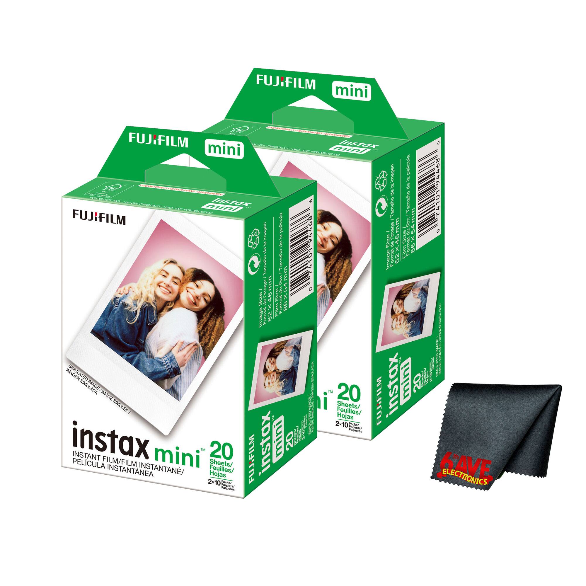 Fujifilm - Instax Mini Instant Camera Film (40 Exposure) + Cleaning Cloth