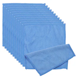 Unique Bargains - Glasses Cleaning Cloth 5.91"x5.91", 12pcs Microfiber Cleaner Cloth for Lens, Eyeglasses, Screens, Phones - Blue