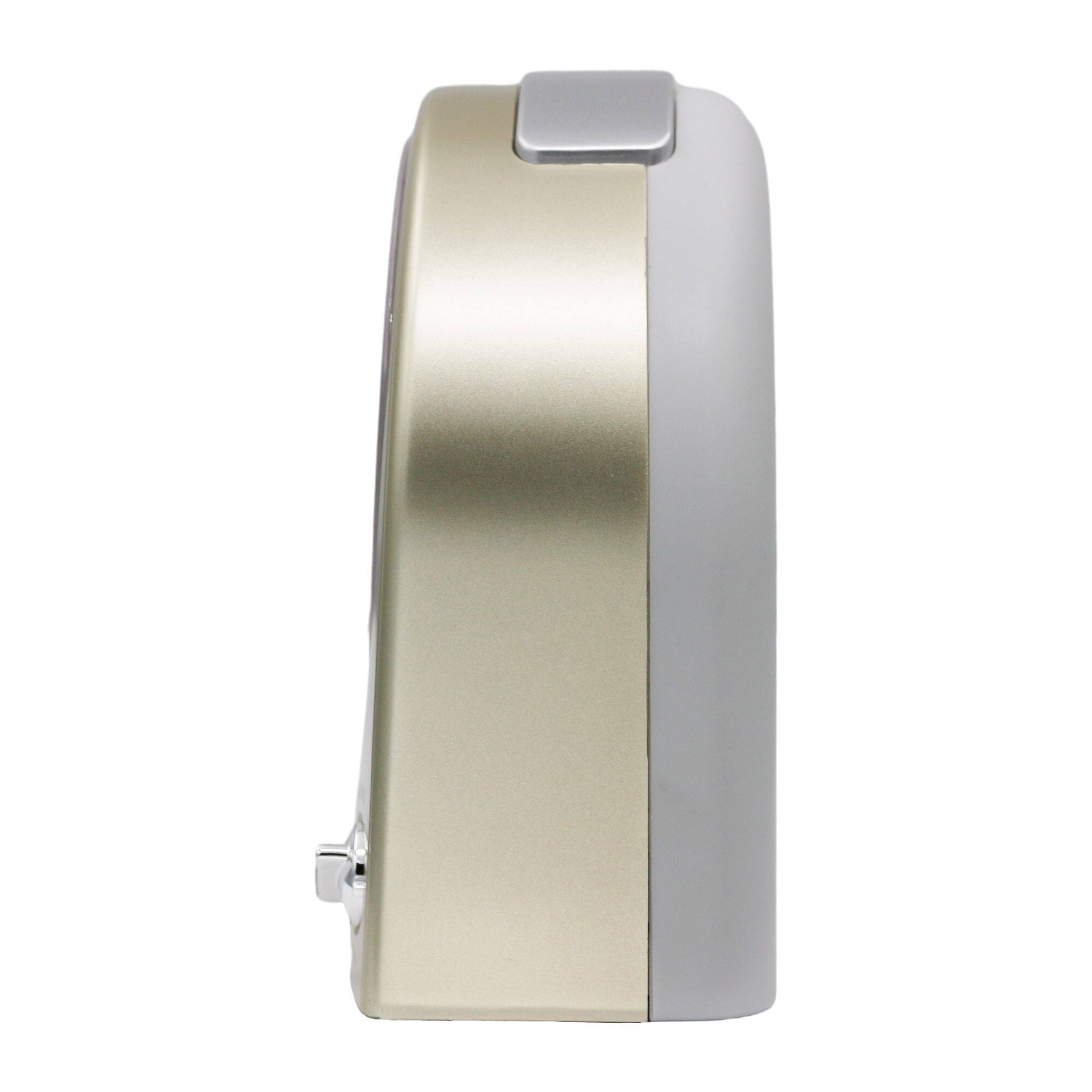 Back. Seiko - Seiko 4" Maris  Desk/Beep Alarm, Gold - Gold.