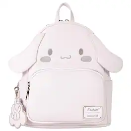 LoungeFly - Sanrio White Cinnamoroll Mini Faux Leather Backpack with front Pocket - Multicolored