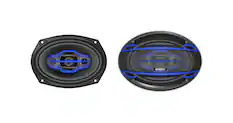 Front. Jensen - Jensen JS6904 6x9" 4-Way Car Speakers Pair | 400W Peak | 58mm Dome Midrange | Two 20mm Piezo Tweeters - Black.
