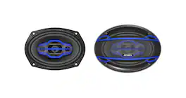 Jensen - JS6904 6x9" 4-Way Car Speakers Pair | 400W Peak | 58mm Dome Midrange | Two 20mm Piezo Tweeters - Black