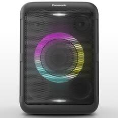 Front. Panasonic - SC-BMAX5 Portable Bluetooth Wireless Party Speaker with Vibrant Light Display, 75W - BLACK.