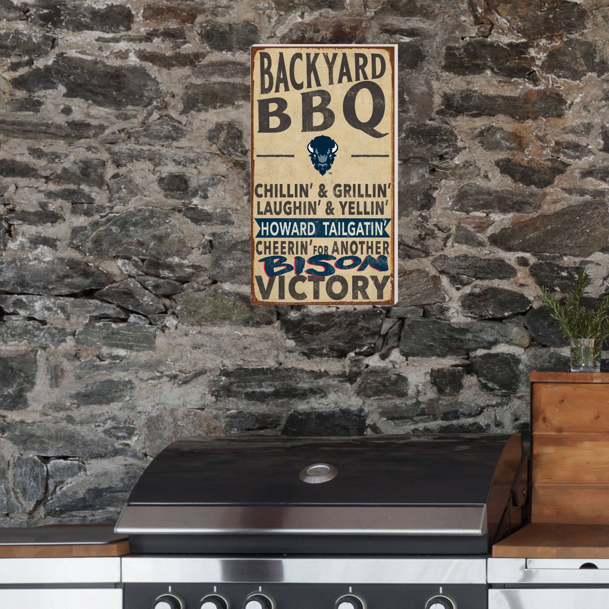 BACKYARD BBQ

CHILLIN' & GRILLIN'  
LAUGHIN' & YELLIN'  
HOWARD TAILGATIN'  
CHEERIN' FOR ANOTHER BISON VICTORY