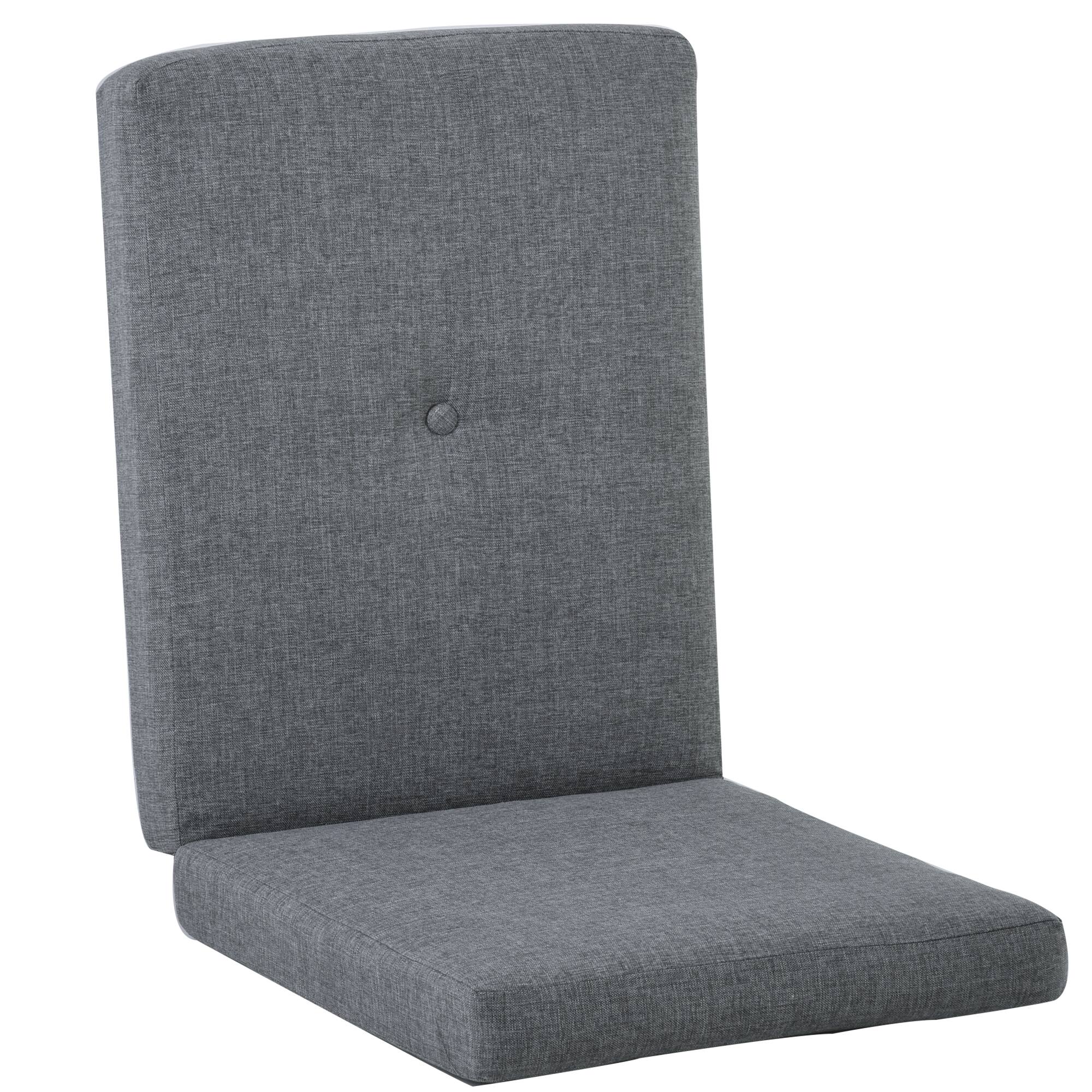 Alt View 7. Outsunny - Outdoor Recliner Chair, Reclining Patio Lounge Chair with Comfy Cushions, Footrest, Armrests, PE Wicker - Grey.