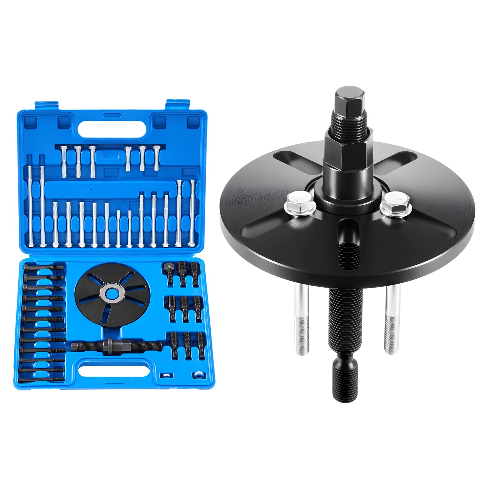VEVOR - Harmonic Balancer Puller Removal & Install Tool Kit, All-Steel Harmonic Balancer Installer Set Tool Kit - Black