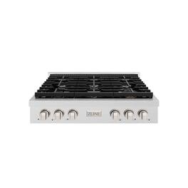 ZLINE - 36 in. Paramount Gas Rangetop with 6 Burners (SRTS-36) - Stainless Steel
