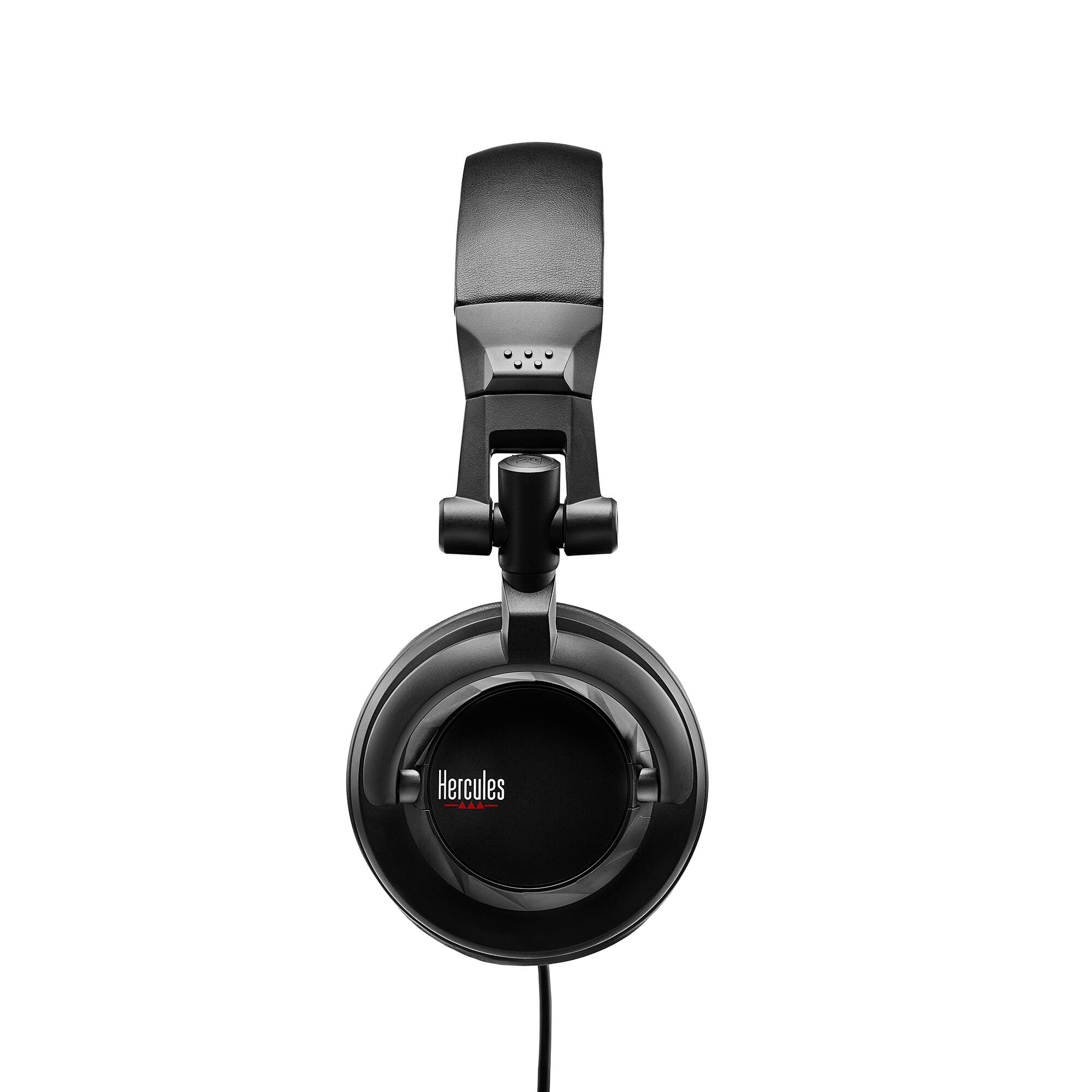 Alt View 3. Hercules - Hercules HDP DJ45 Closed-back DJ Foldable Headphones With Pivoting Earpieces - Black.