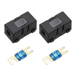 Unique Bargains - 2pcs 200A 125V ANL Fuse Holder Kit, 100A Fuse Inline Block Box for Automotive Marine Audio Video System - Blue