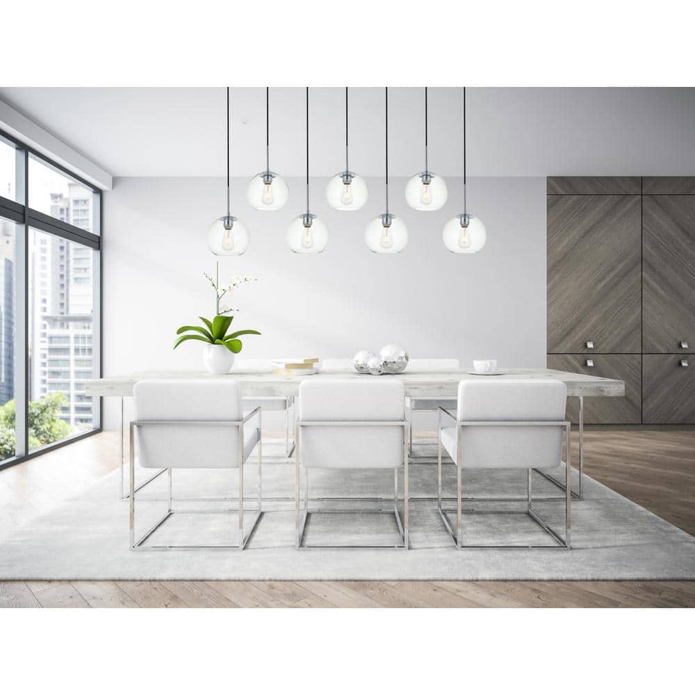 Living District - Baxter 7 Lights Chrome Pendant With Clear Glass - Chrome And Clear price history on PriceWatchPro