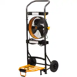 5 in 1 Mobile Workshop Hand Truck, Integrated 3 Speed Fan, 52000-31, Black