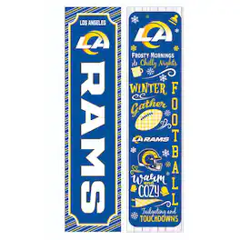 Evergreen Enterprises - Los Angeles Rams 47" Double Sided Winter Leaner Fan Sign - Multicolor