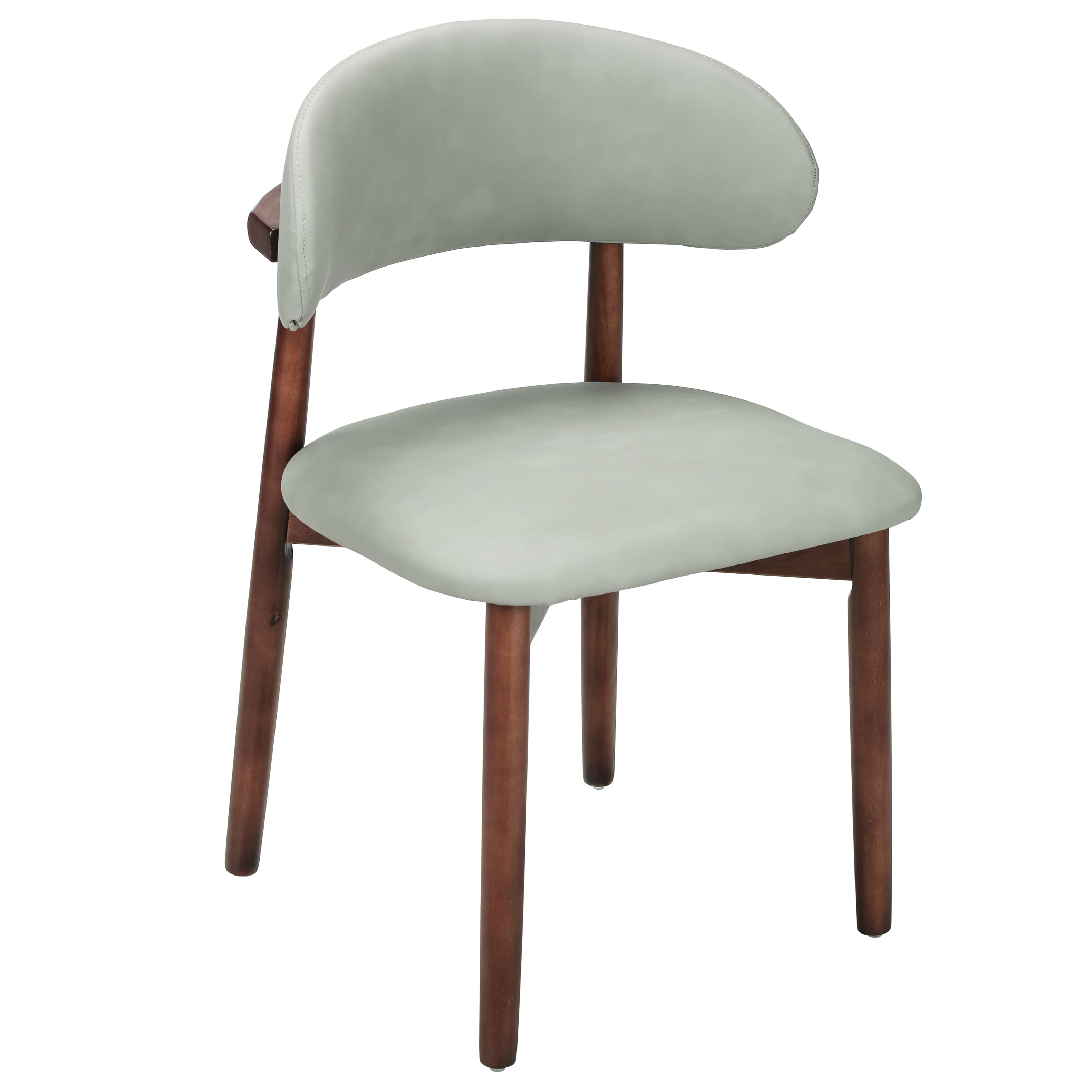 LeisureMod - Sable Modern Curved Wrap-Around Faux Leather Dining Chair with Solid Rubberwood Legs - Light Gray price history on PriceWatchPro