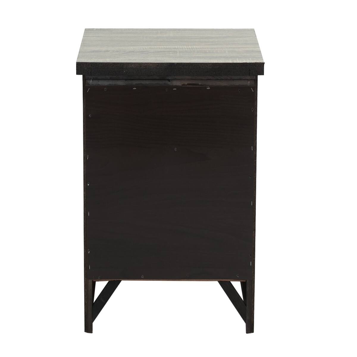 Alt View 8. Loheer - Loheer Natural Finish Wooden Nightstand, 2 Drawer Bedside Table, 24 in High - Natural.