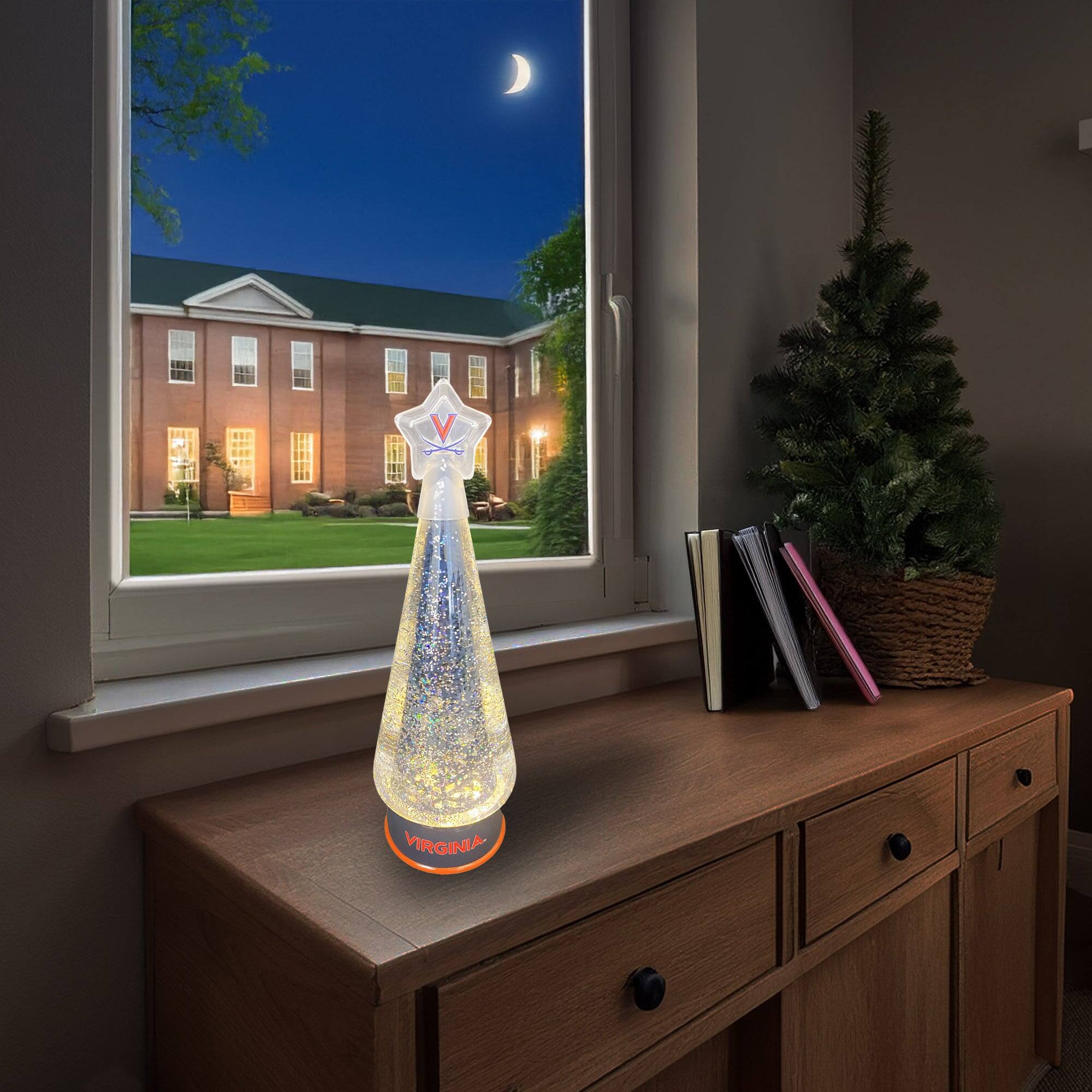 Alt View 2. Santa's Workshop - Virginia Cavaliers 12" Tree Globe - Red.