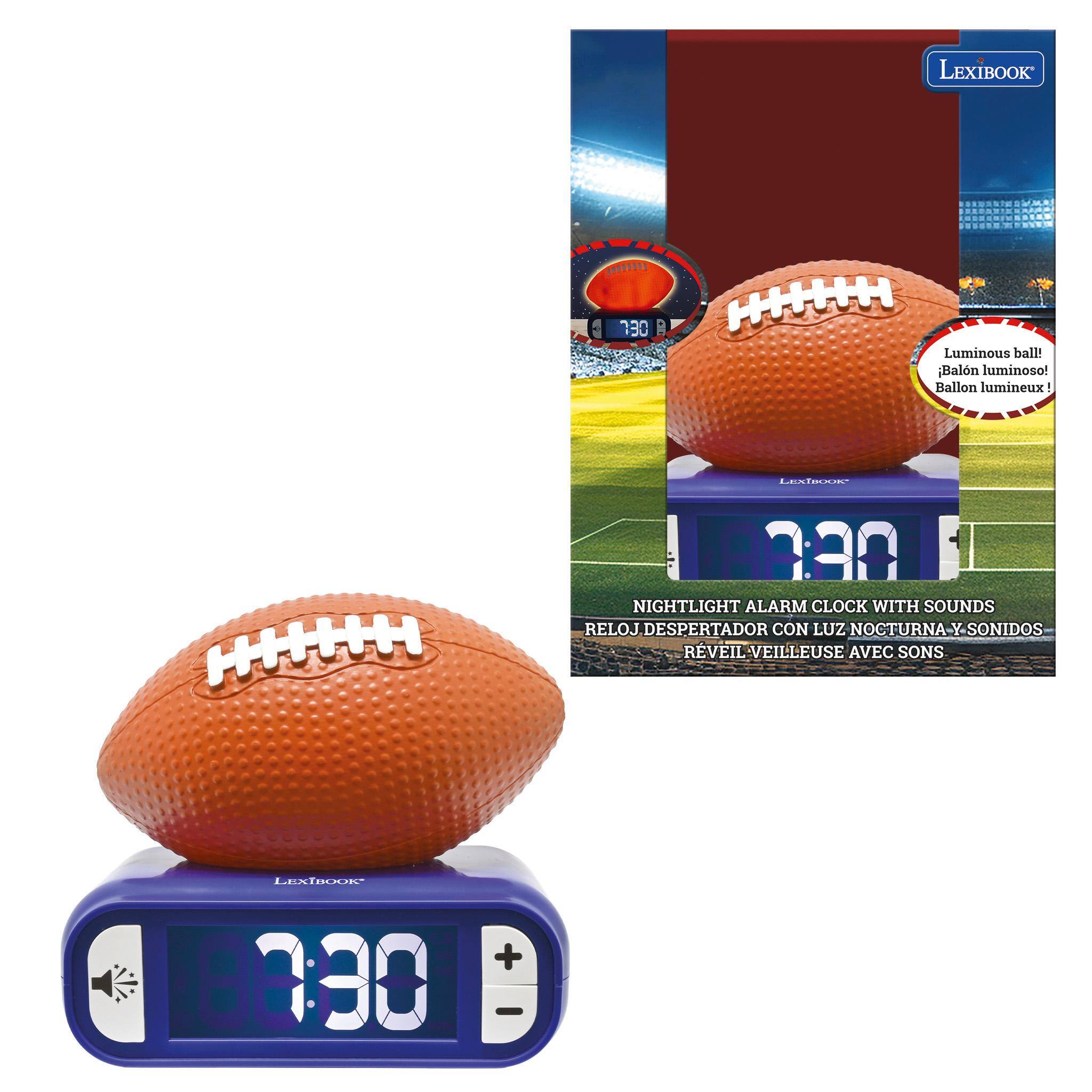 LEXIBOOK g 130 Luminous ball Baln luminoso Ballon lumineux LEXTROOK NIGHTLIGHT ALARM CLOCK WITH SOUNDS RELOJ DESPERTADOR CON LUZ NOCTURNA Y SONIDOS RVEIL VEILLEUSE AVEC SONS LEXTROOK + 88:30