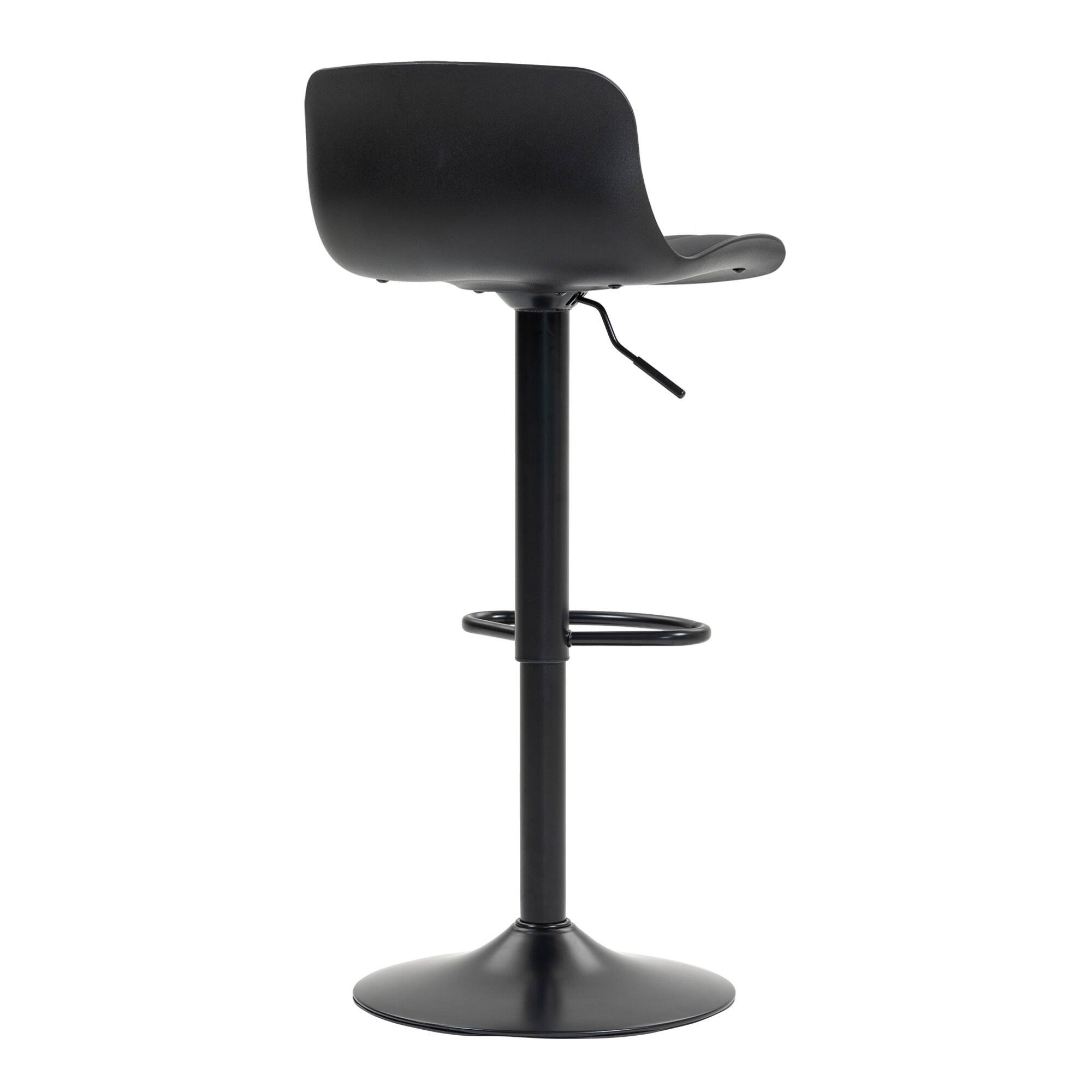 Alt View 9. GOODSILO - Set of 2 Adjustable Swivel Bar Stools with Backrest, Modern Counter Height Stools for Kitchen Islands - Black.