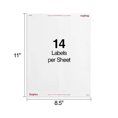 Staples Display Labels Staples Laser/Inkjet Address Labels, 1 1/3