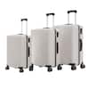 Front. Winado - 3-in-1 20" 24" 28" Trolley Carry On Luggage Set Spinner Wheels Lightweigh Hardside PP Suitcase Sets with Built-in Lock - White.