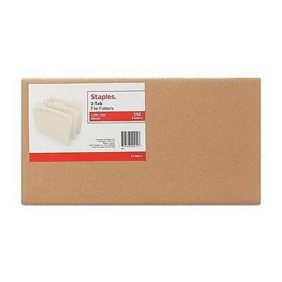 Staples  
3-Tab File Folders  
250  
ST166TS