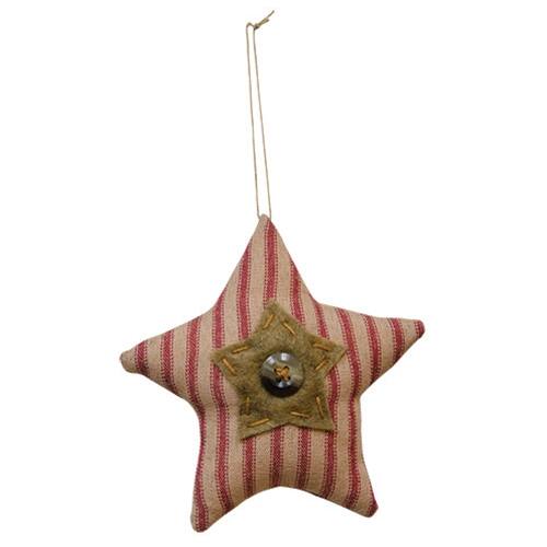Angle. BreeBe - Star Button Ornament 3 Asstd. - Multicolor.