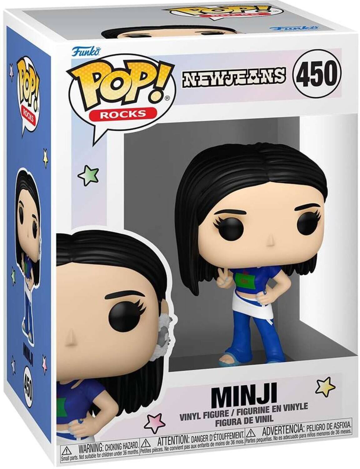 Funko 1 POP! NEWJEANS 450 ROCKS ROCKS 150 MINJI EN VINYLE FIGURE / FIGURINE VINYL DE VINIL FIGURA DE ASFIXIA. ADVERTENCIA: PELIGRO DE ASFIXIA. ATTENTION: DANGER D'ETOUFFEMENT. CHOKING HAZARD. WARNING: CHOKING HAZARD. Partes pequeas. No es adecuado para menores de 36 meses. Petites pieces. Ne pas convient aux enfants. Not suitable for children under 36 months.