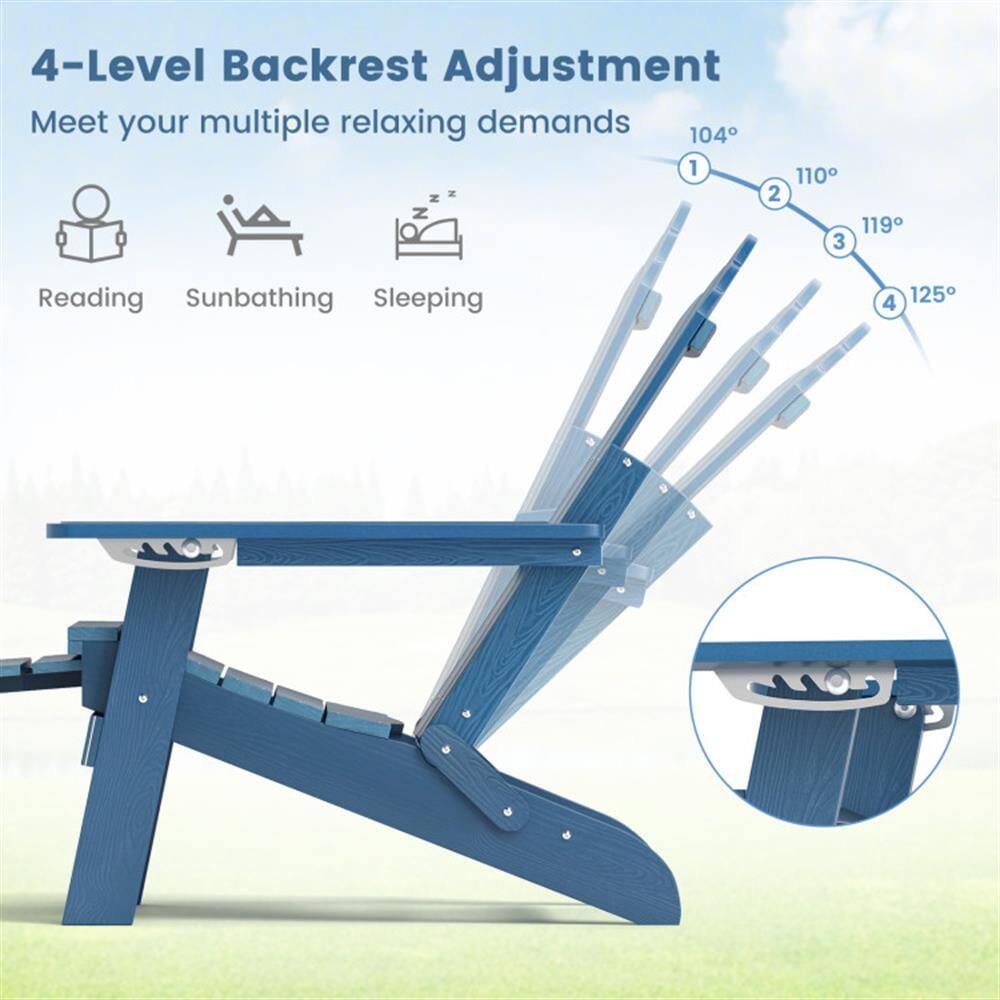 4-Level Backrest Adjustment  
Meet your multiple relaxing demands  

1. Reading  
2. Sunbathing  
3. Sleeping  
4. 125°